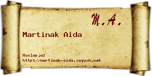 Martinak Aida névjegykártya